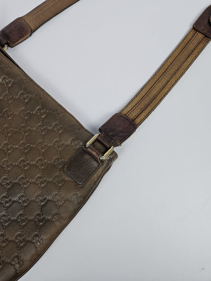 Gucci guccissima gg calf leather shoulder crossbody bag