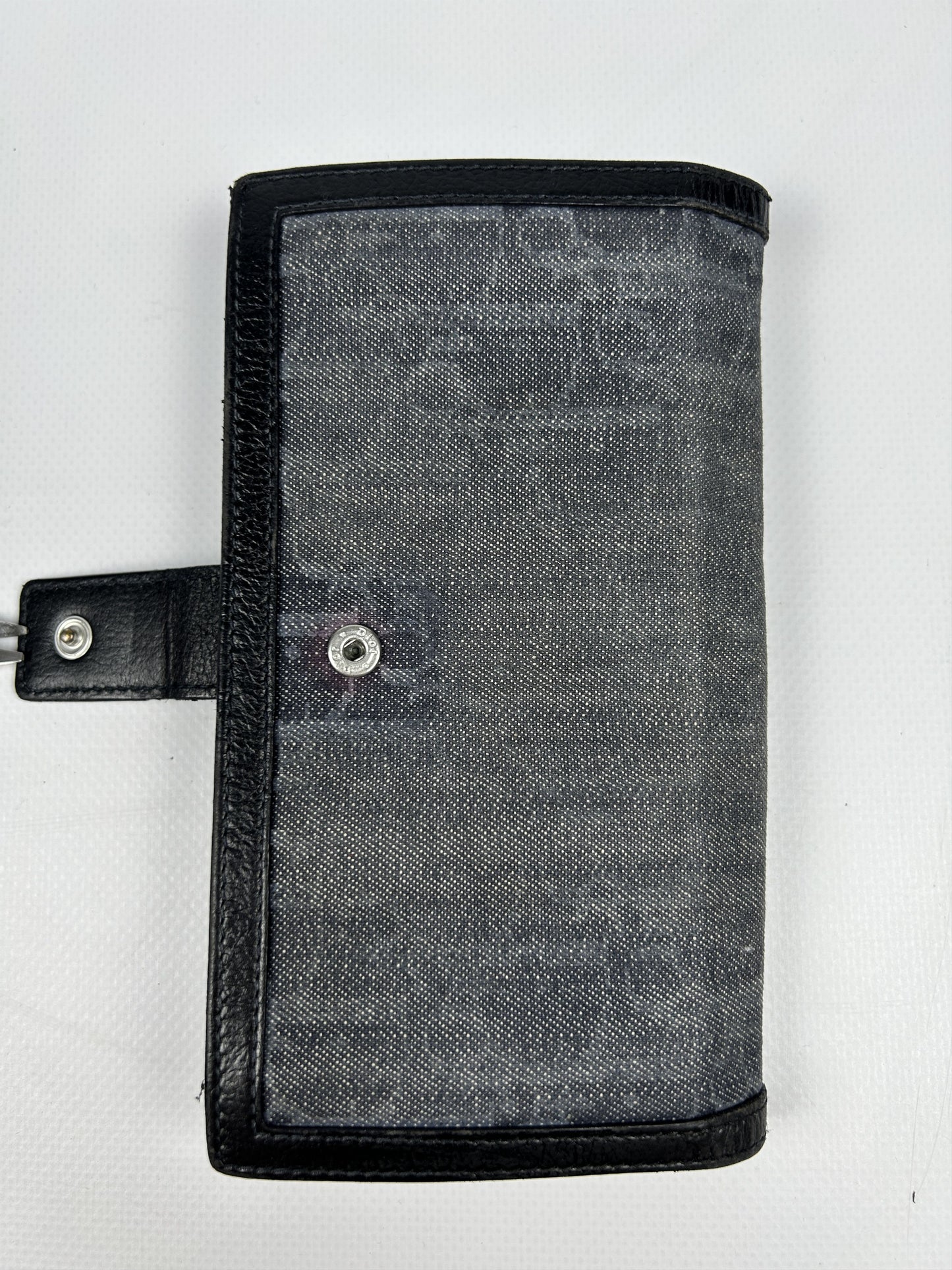 Dior flight monogram canvas and leather long trifold wallet