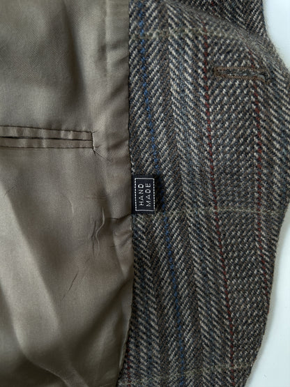 Vintage handmade checkered cashmere blazer
