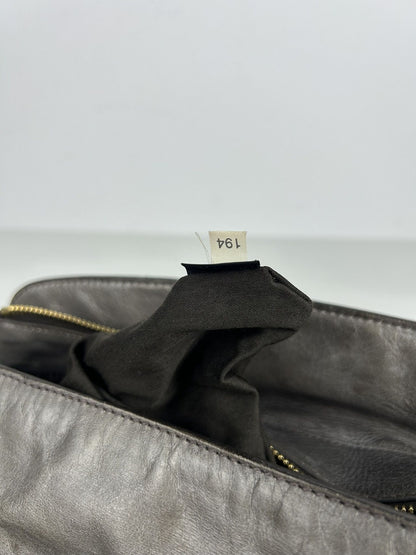 Miu miu vitello bow bag in gray with locket