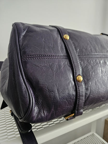 Miu miu vitello bow bag in deep purple