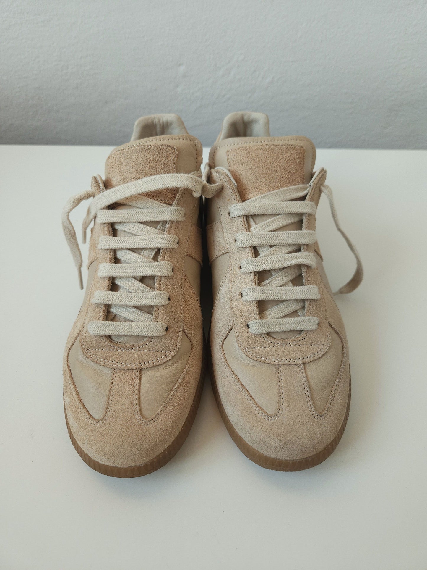 Maison Margiela replica sneakers in dusty pink/ beige