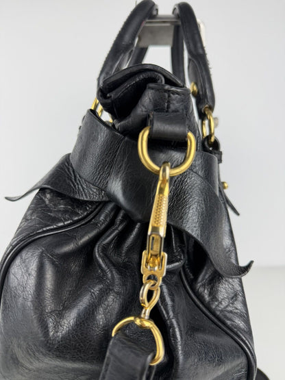 Miu miu vitello bow bag in black