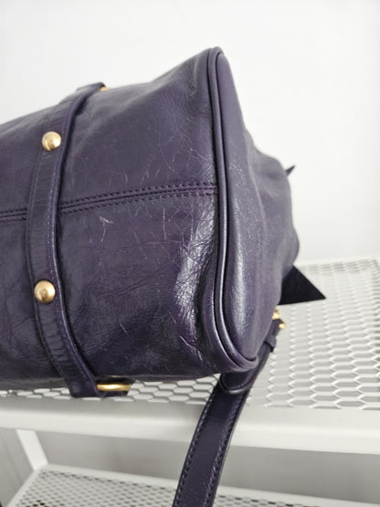 Miu miu vitello bow bag in deep purple
