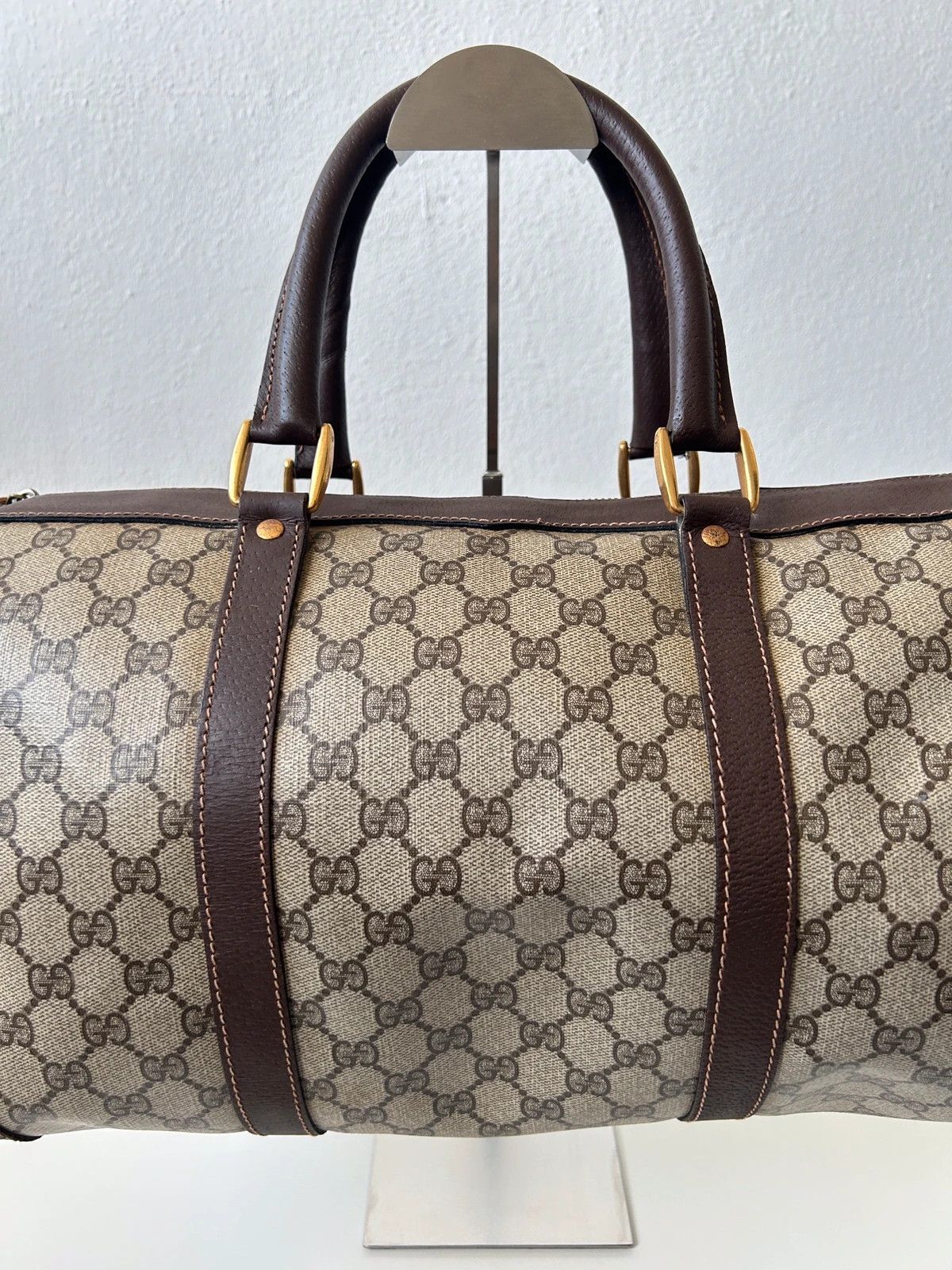 Vintage 70s-80s Gucci monogram Boston duffle bag