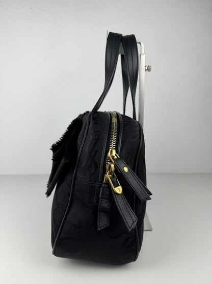 YSL Rive Gauche monogram obi bow bowler bag