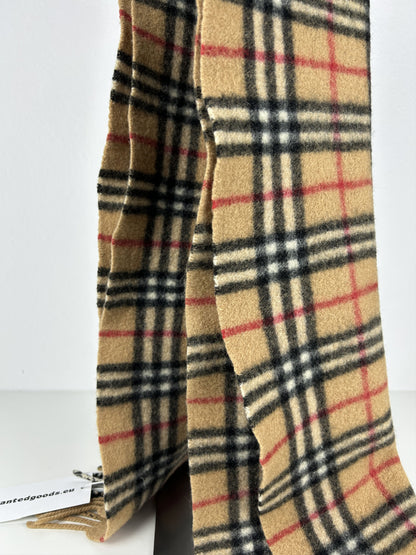 Vintage Burberry nova check wool and cashmere scarf