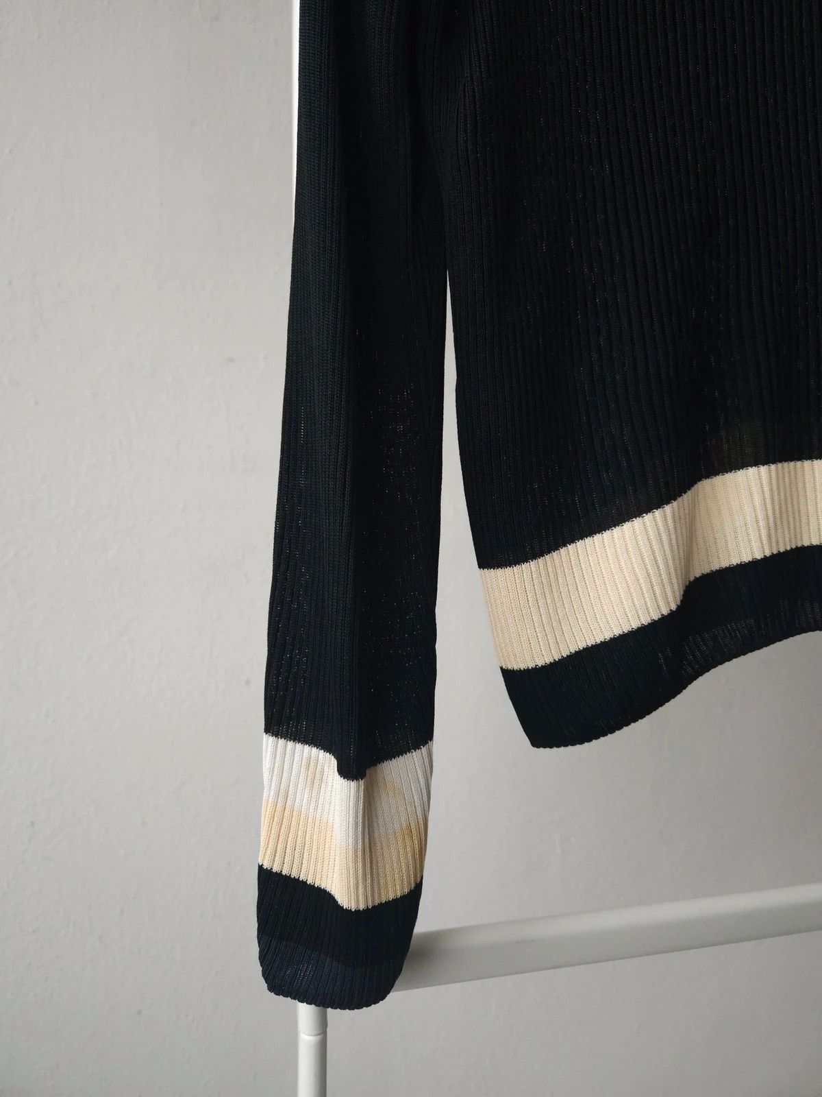 SS2001 Chanel viscose ribbed see through knit