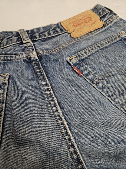 Vintage y2k levis 544 distressed flared denim