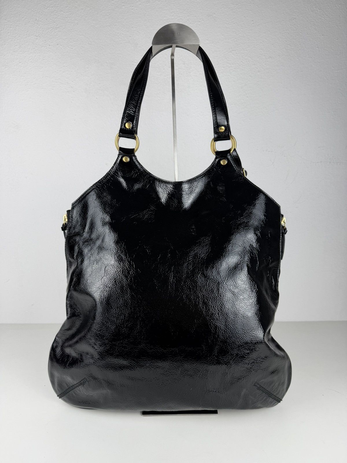 AW2007 Yves Saint Laurent Rive Gauche sac metropolis patent leather tote bag