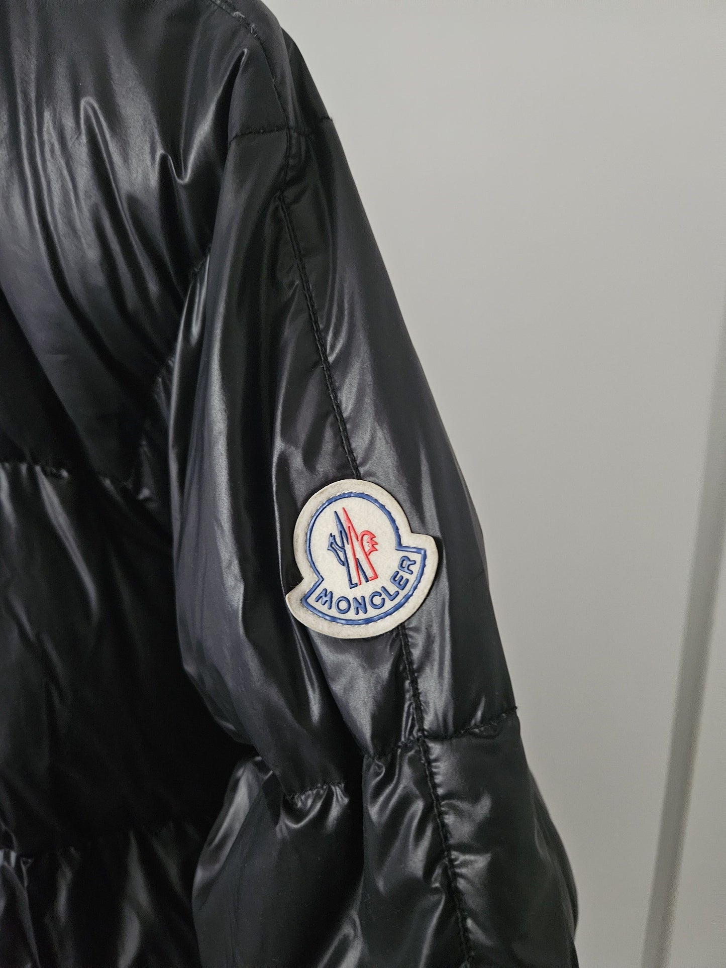 Vintage 90s moncler grenoble black puffer jacket with badge