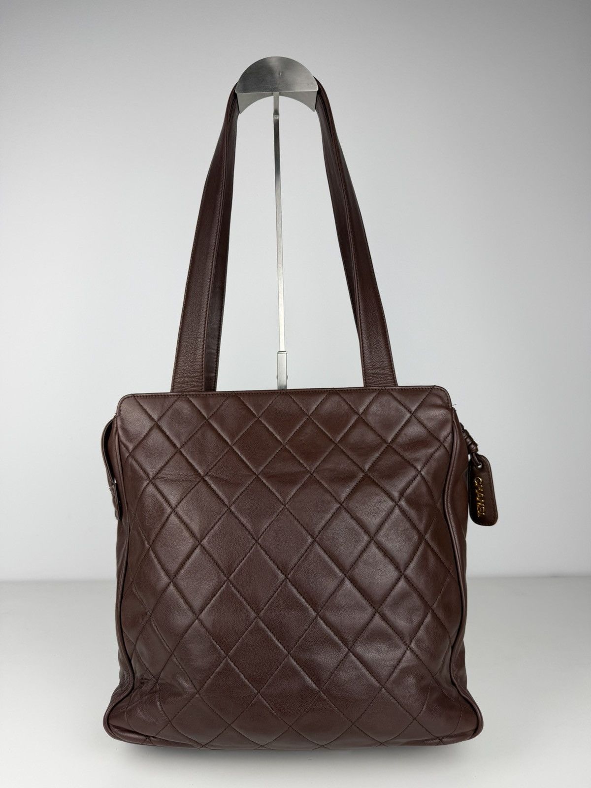 1996 Chanel CC turnlock matelasse quilted lambskin tote