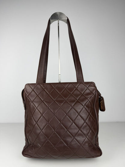 1996 Chanel CC turnlock matelasse quilted lambskin tote
