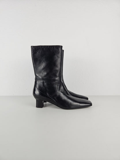 Cole Haan square toe side zip ankle boots