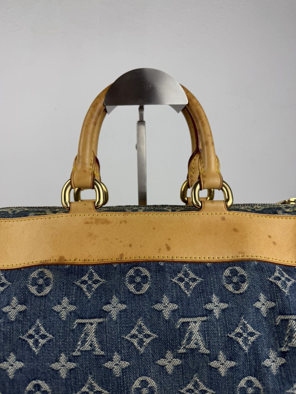 Louis Vuitton monogram denim neo speedy mini Boston bag