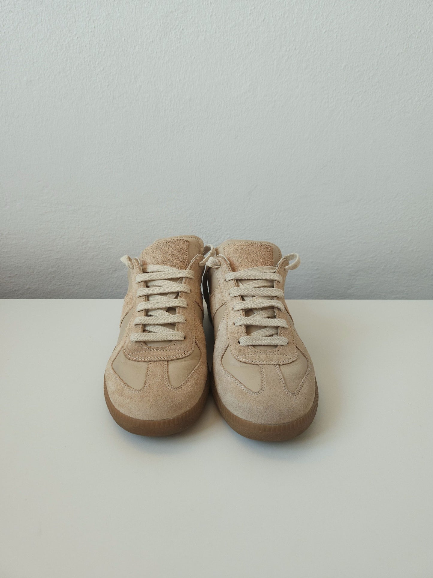 Maison Margiela replica sneakers in dusty pink/ beige