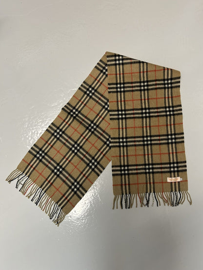 Vintage Burberry nova check cashmere scarf