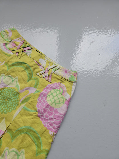 Dolce & Gabbana floral print linen & cotton mini skirt