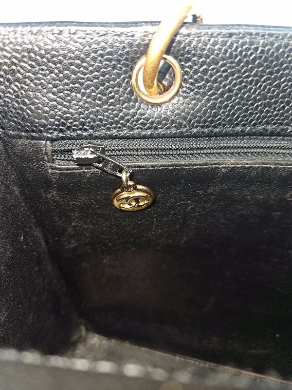 Vintage Chanel caviar 2.55 executive tote mini size