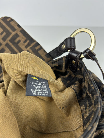 Fendi zucca monogram canvas chef bag baguette