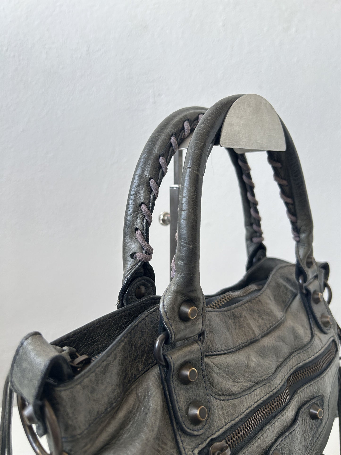 Balenciaga first bag in dark gray