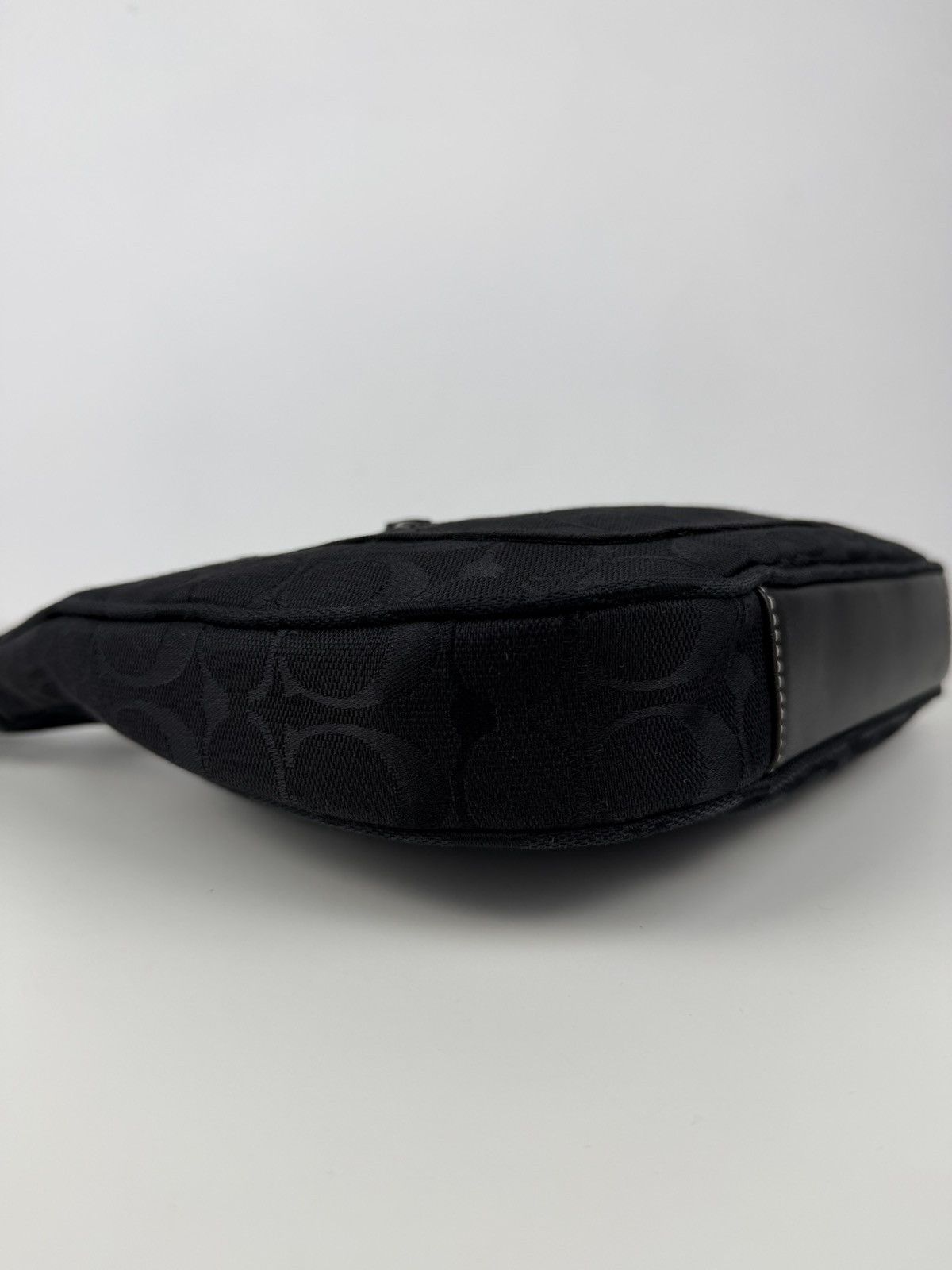 Coach signature jacquard half moon small hobo bag