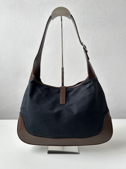 Vtg y2k Gucci by Tom Ford jackie web canvas and leather handbag
