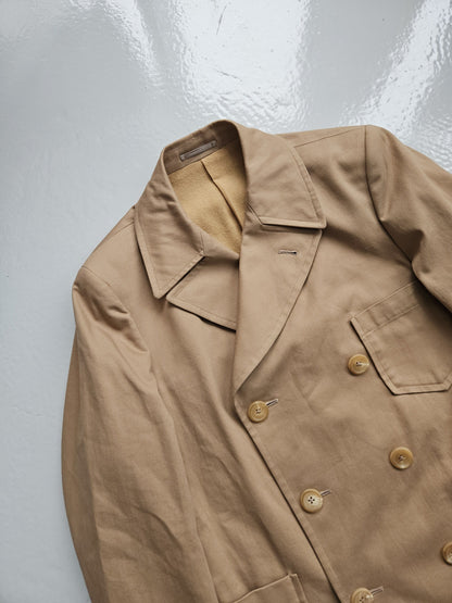 Yohji Yamamoto Y's double breasted reefer jacket peacoat