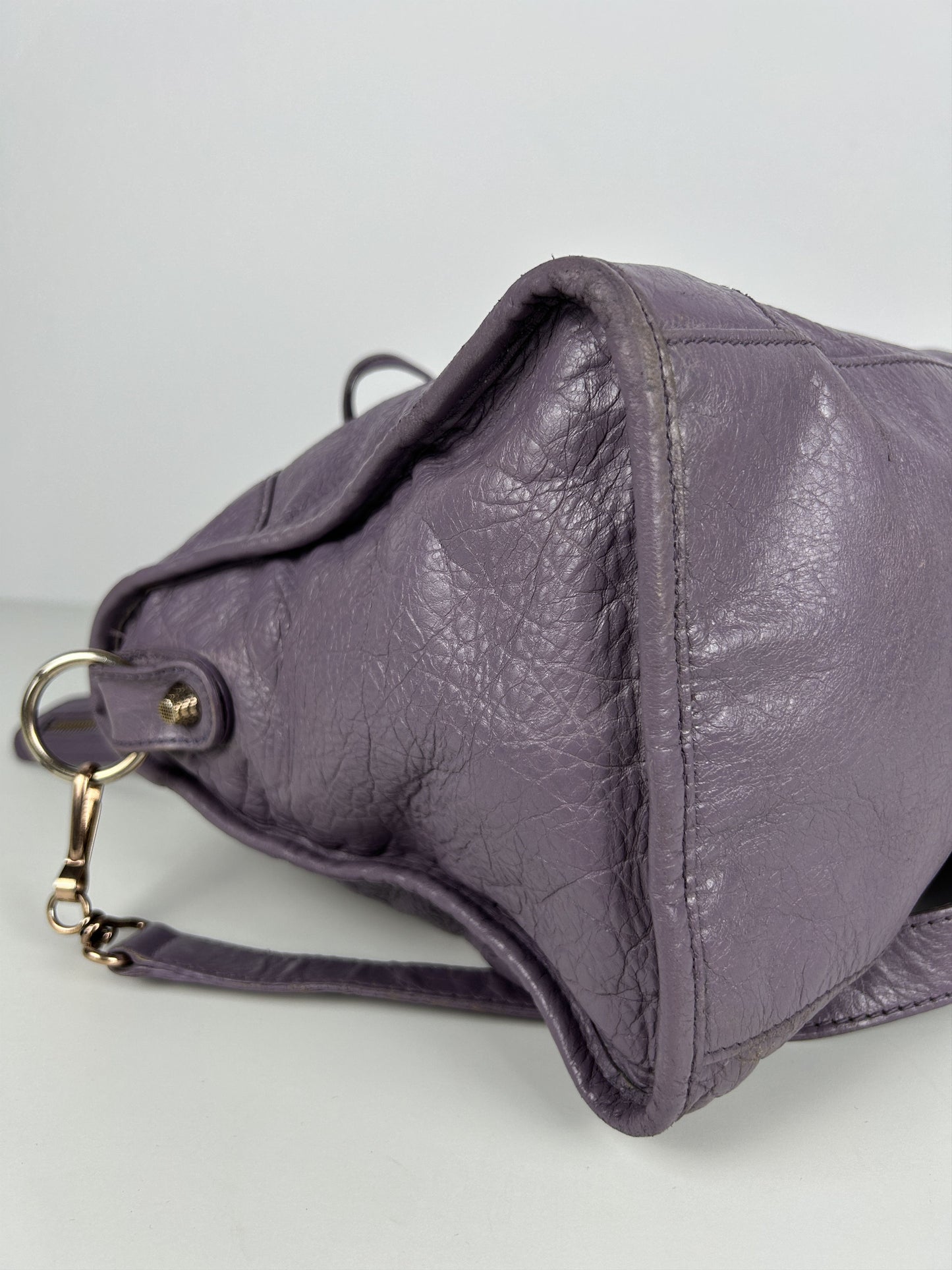 Balenciaga part time giant hardware city bag in lilac