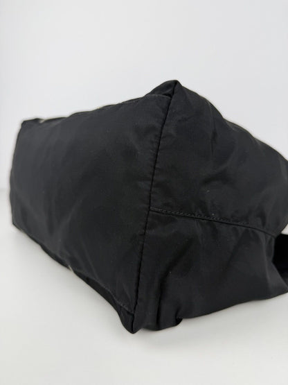 Prada tessuto nylon triangle logo tote bag