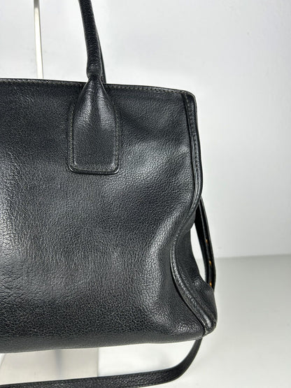 Miu miu madras leather tote bag