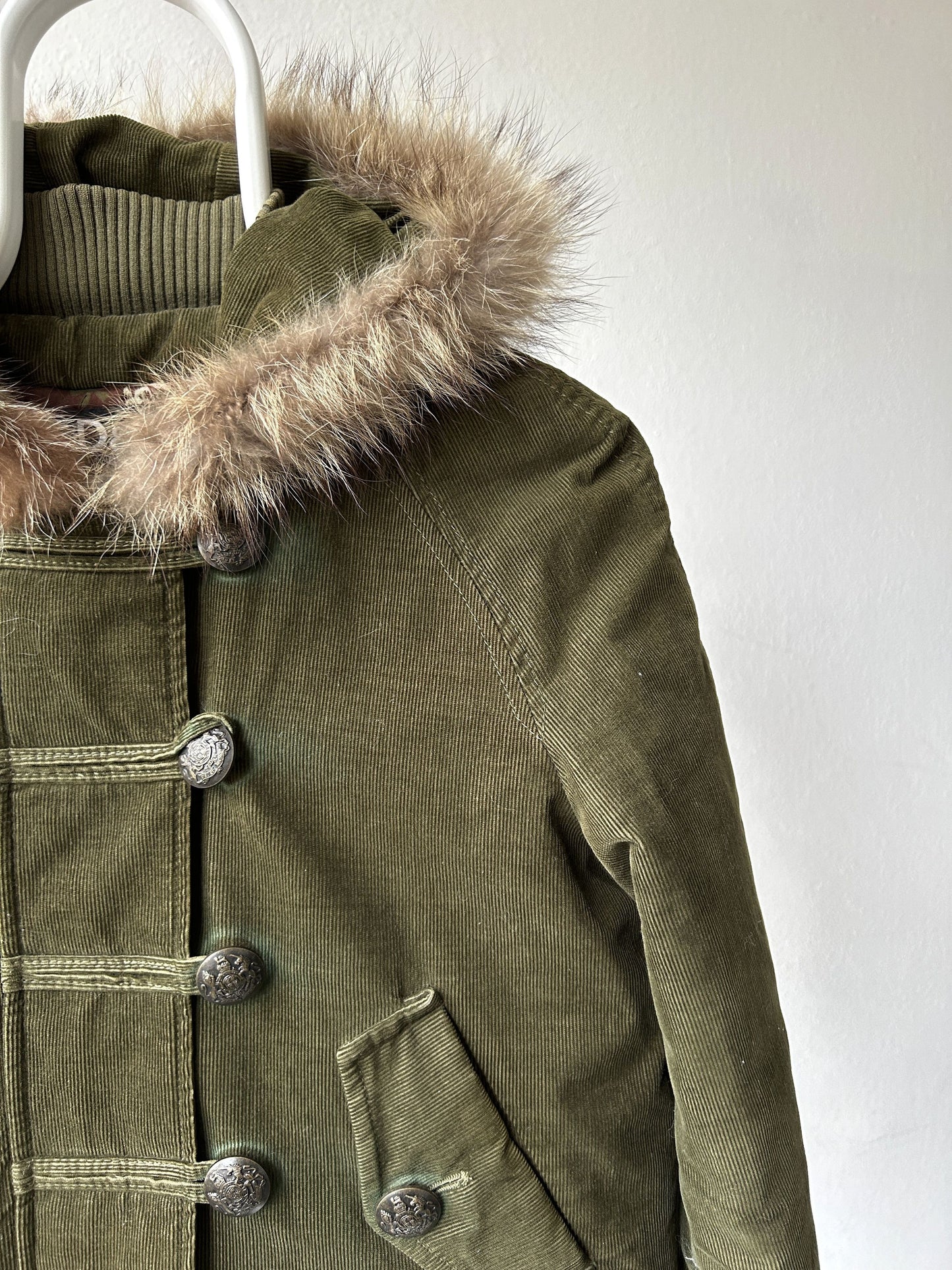 Archive y2k Dolce Gabbana corduroy hooded bomber