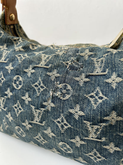 Louis vuitton monogram denim baggy PM handbag