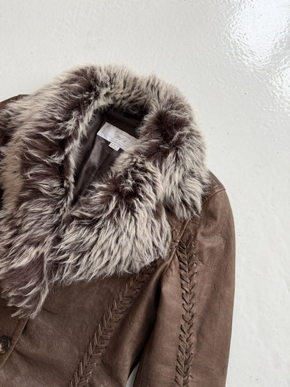 Marlboro Classics shearling afghan/ penny lane short coat