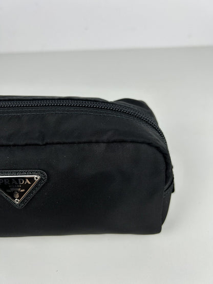 Prada nylon triangle logo mini pouch