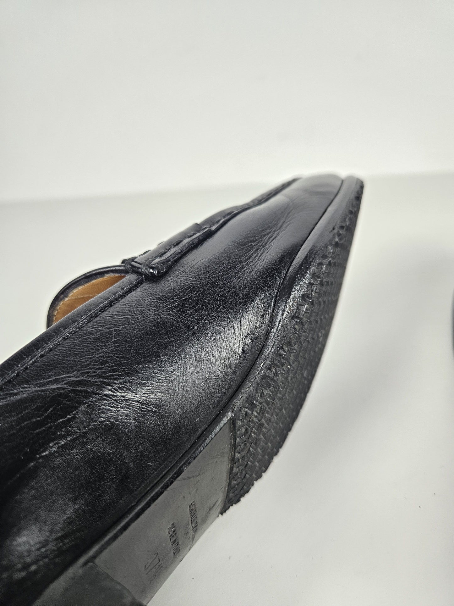 Vintage Hermes constance leather loafers H logo buckle