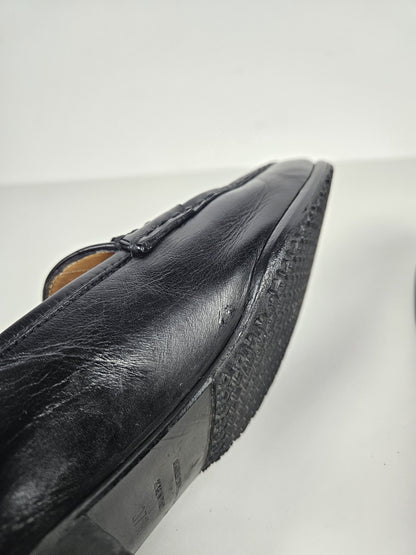 Vintage Hermes constance leather loafers H logo buckle