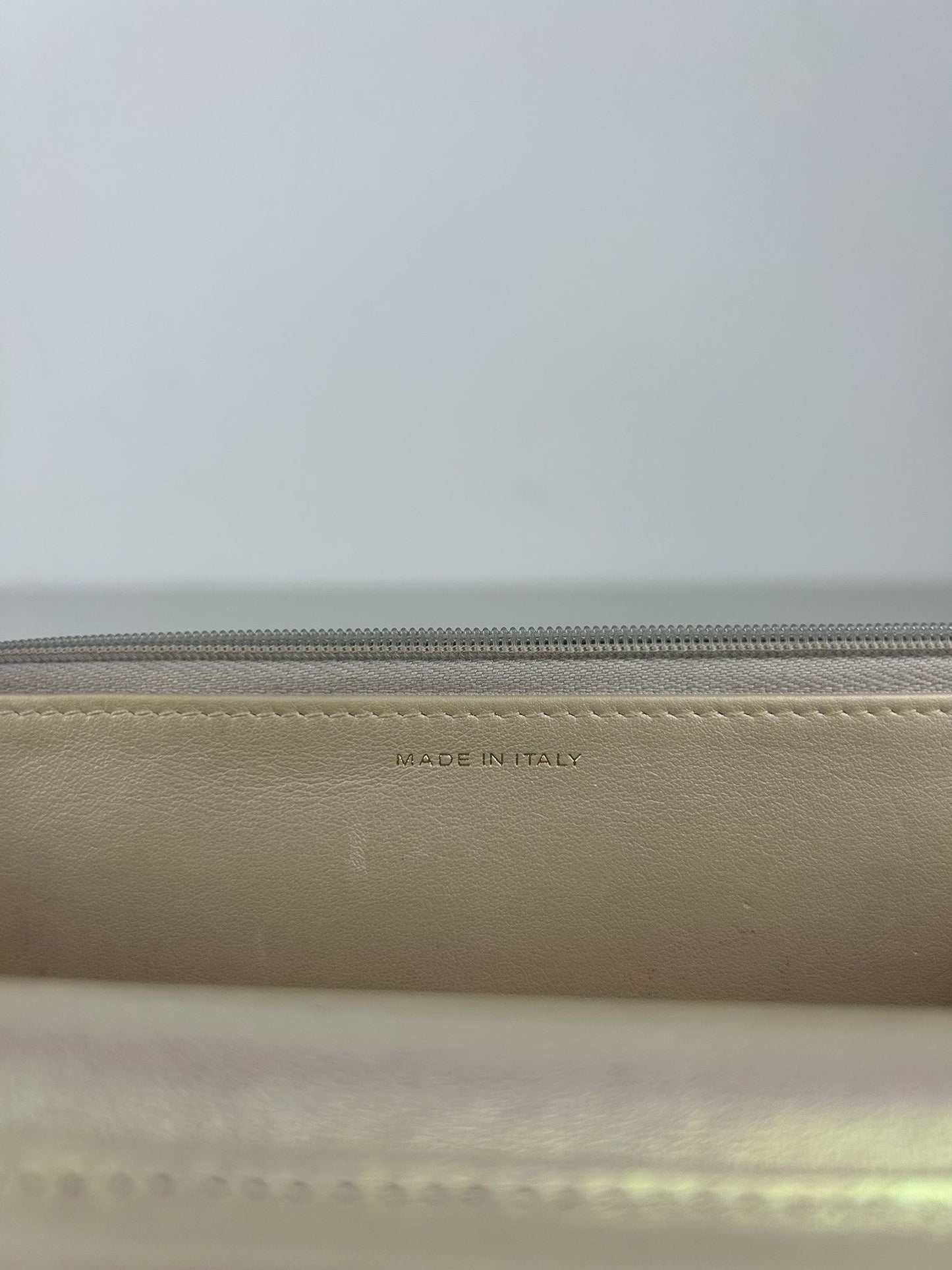 2020 Chanel gold metallic matelasse wallet on chain