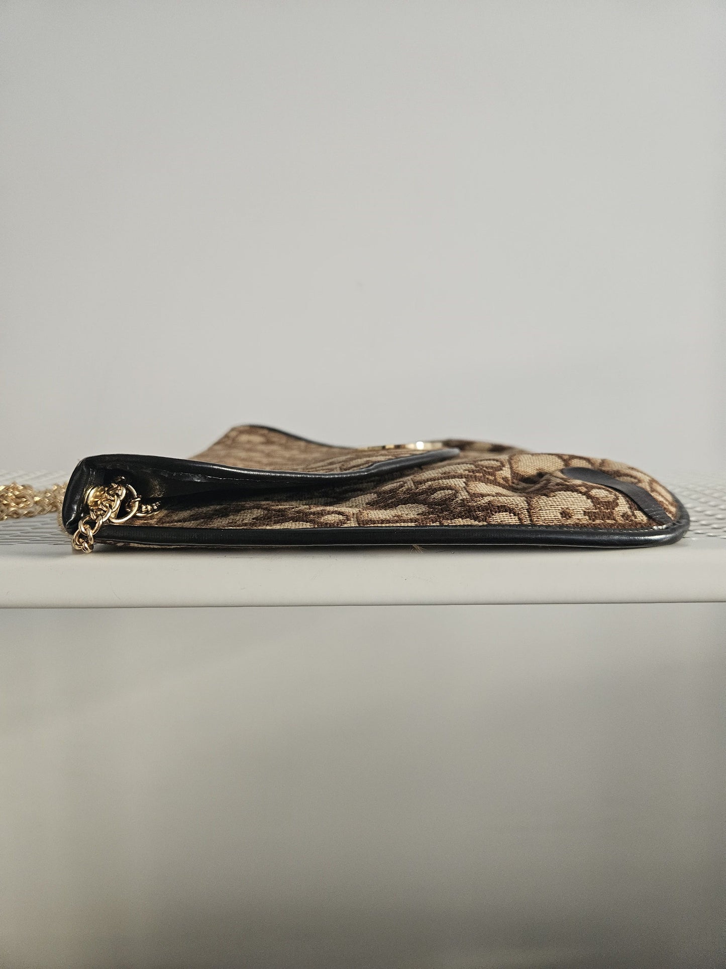 Vintage 80s Dior trotter chain flap shoulder/ crossbody bag