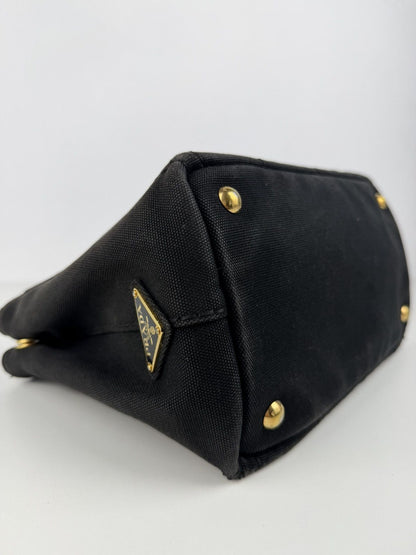 Prada canapa canvas tote small
