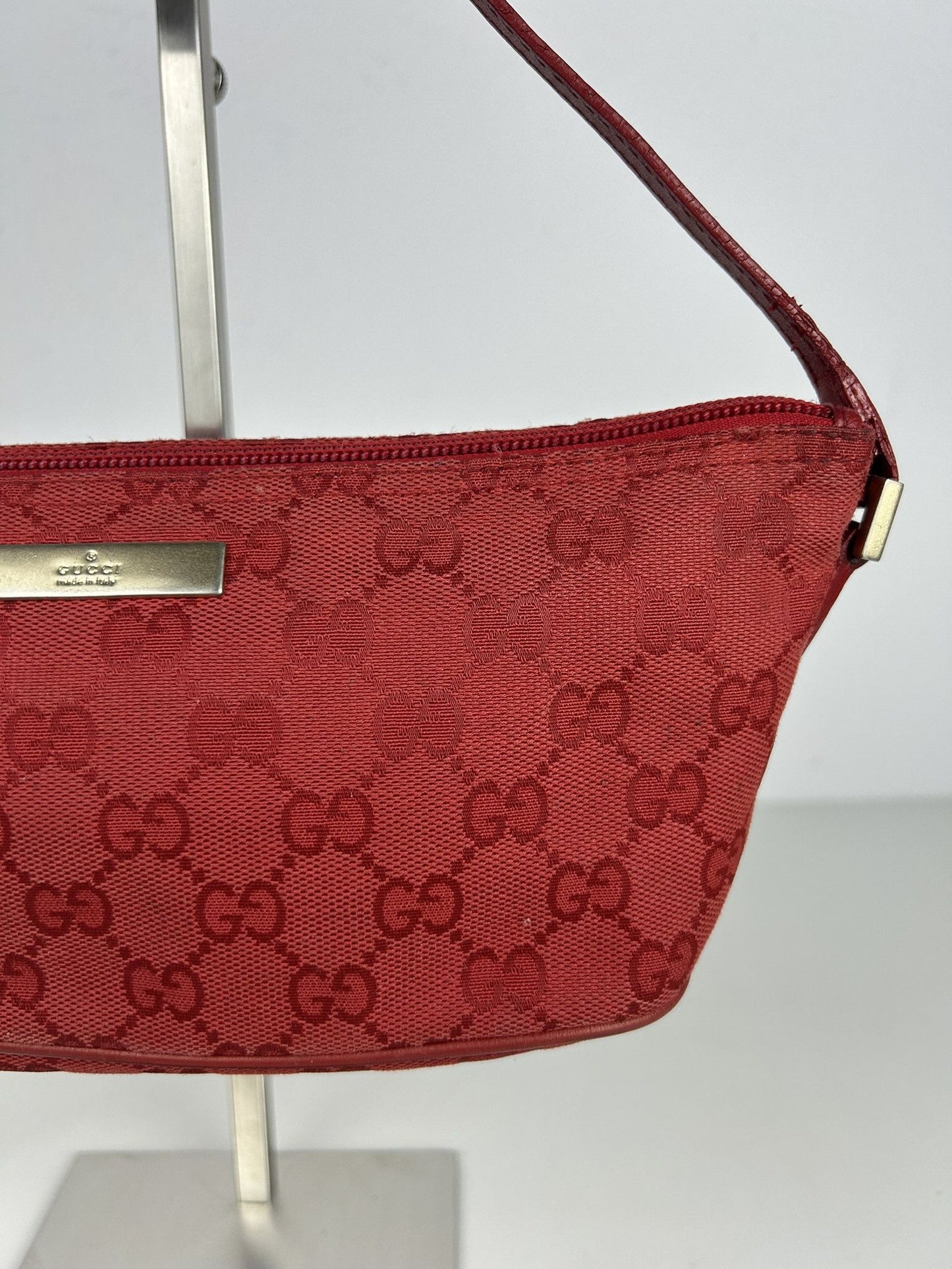 Vintage y2k gucci monogram canvas boat bag pochette