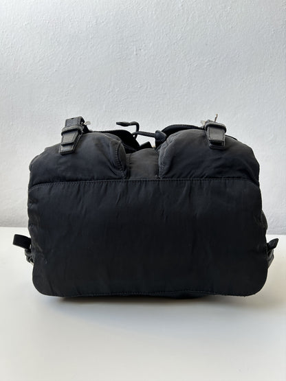 Prada nylon triangle logo cargo backpack