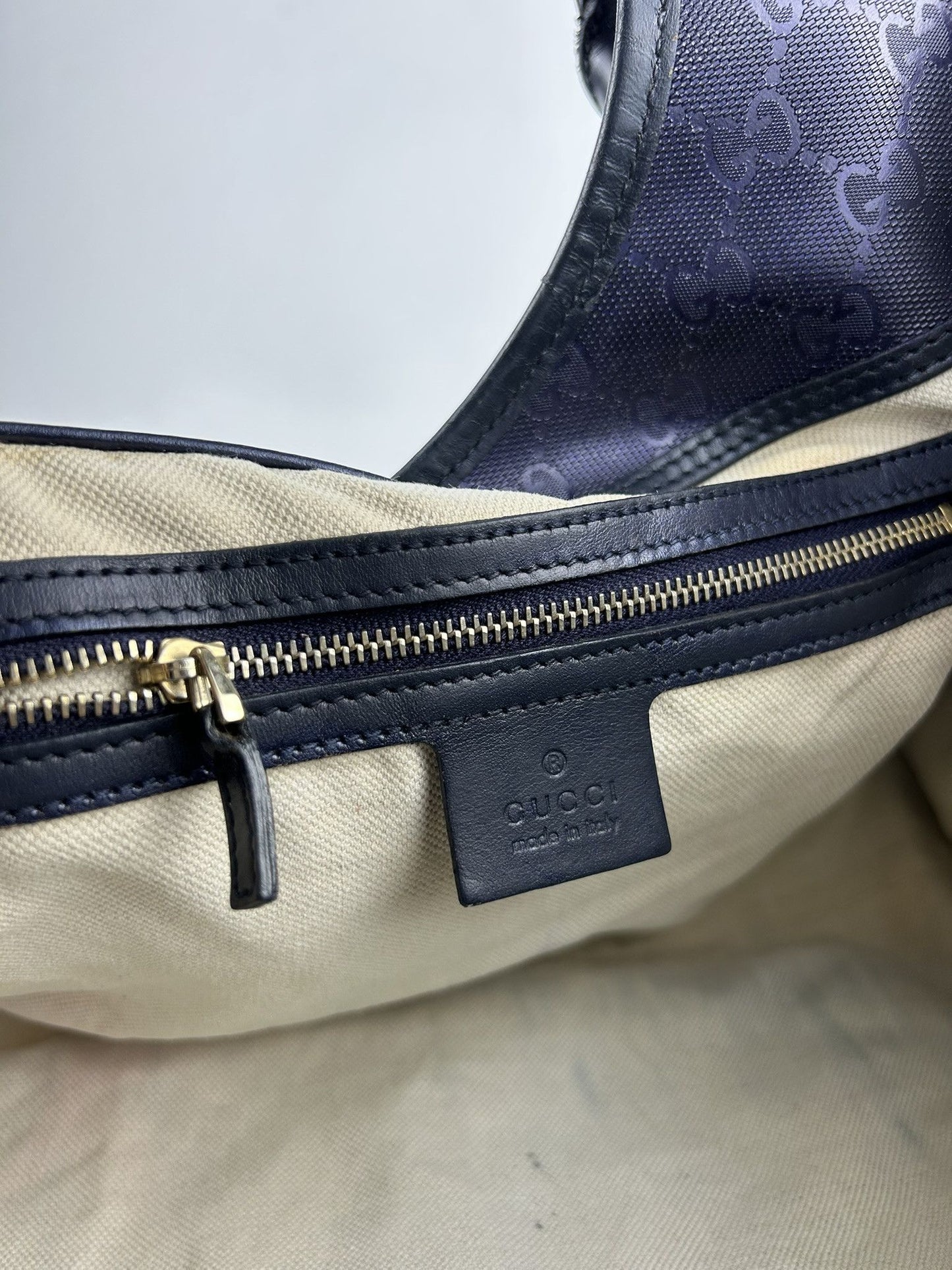 Gucci Jackie gg monogram coated canvas handbag