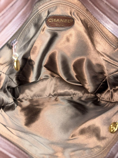 1996 Chanel CC turnlock matelasse quilted lambskin tote