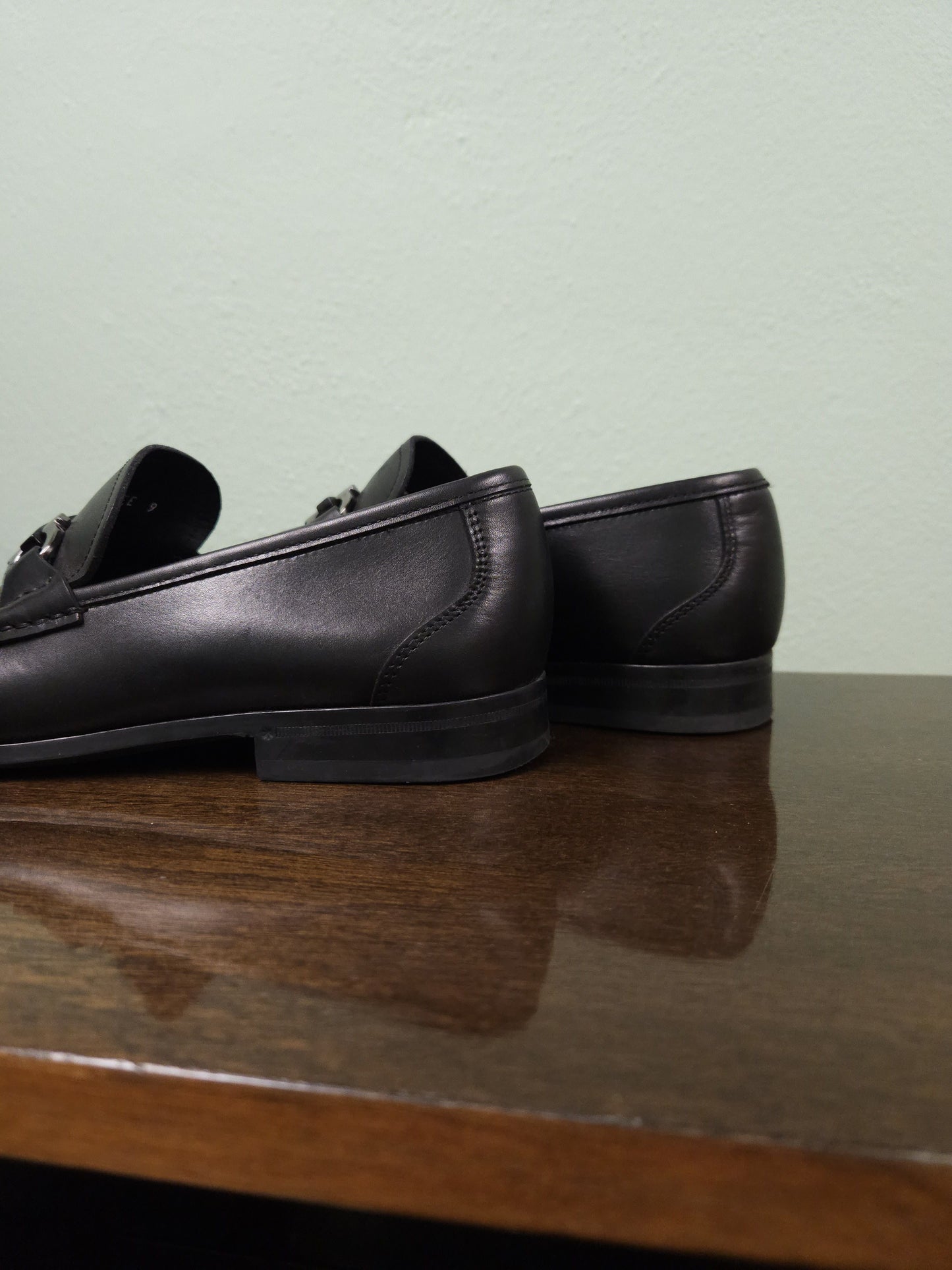 Salvatore Ferragamo gancini black leather loafers