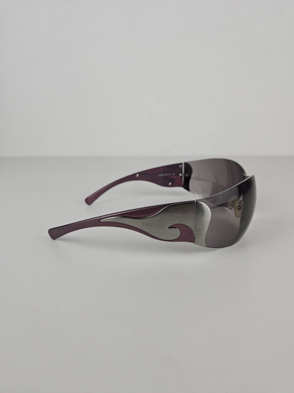 Archive y2k Prada SPR58F wraparound flame sunglasses