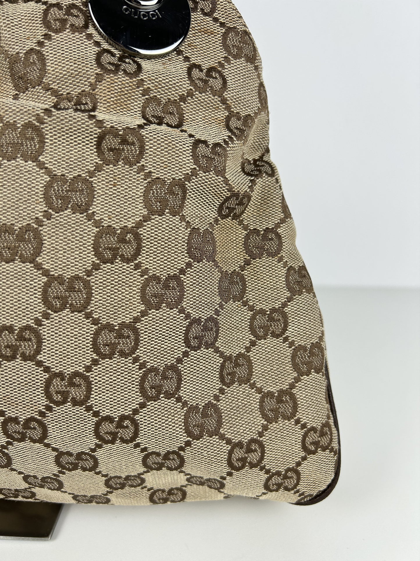 Gucci gg monogram canvas tote bag