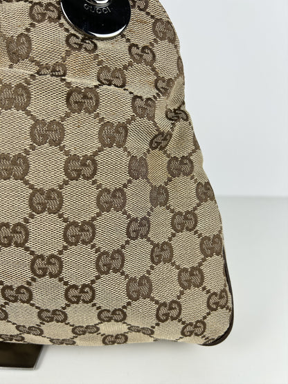 Gucci gg monogram canvas tote bag