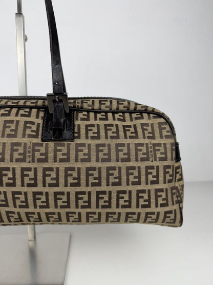 Fendi zucchino monogram canvas mini bowling bag