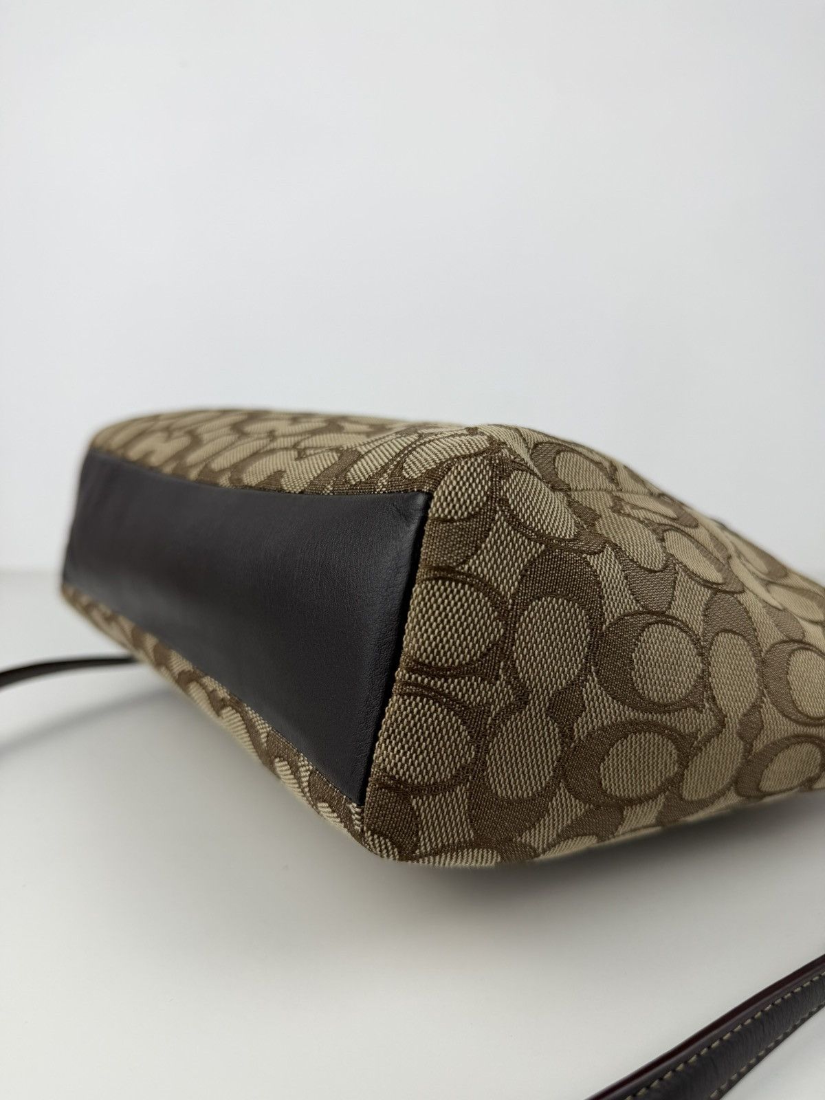 Coach signature jacquard and leather small kelsey satchel